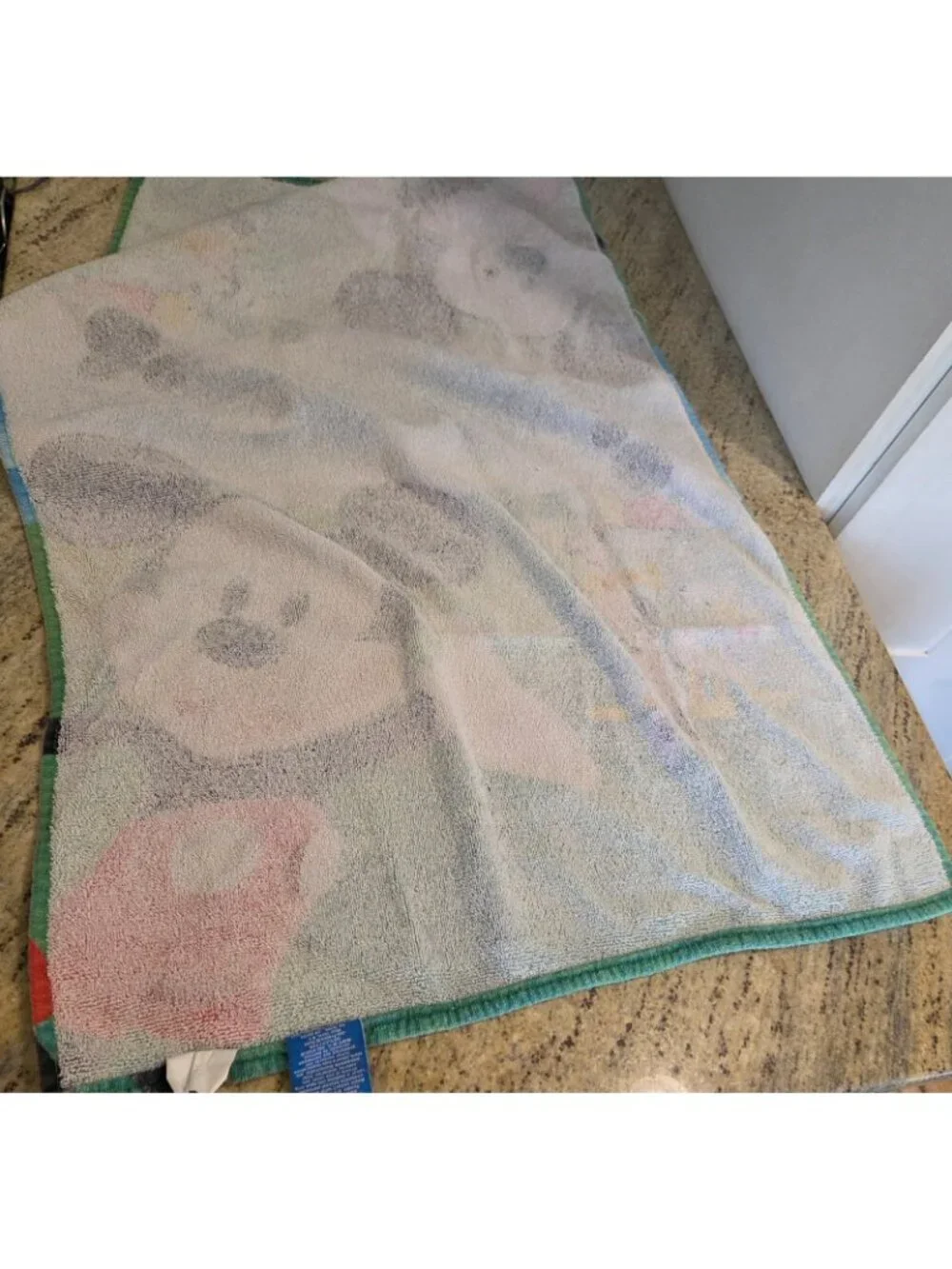 Vintage Disney Beach Bath Towel Mickey Slide Mouse 39x23